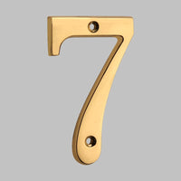 4 Inch (10 cm) Letters House Number, Solid Brass
