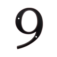 4 Inch (10 cm) House Number,Black Zinc Alloy