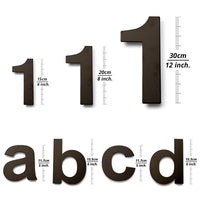 15/20/30cm House Number, Black 304 Stainless Steel