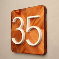 5 Inch (12.5 cm) House Number, White Aluminum Alloy