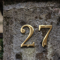 4 Inch (10 cm) Letters House Number, Solid Brass