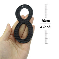 4 Inch (10 cm)  House Number,Black Zinc Alloy