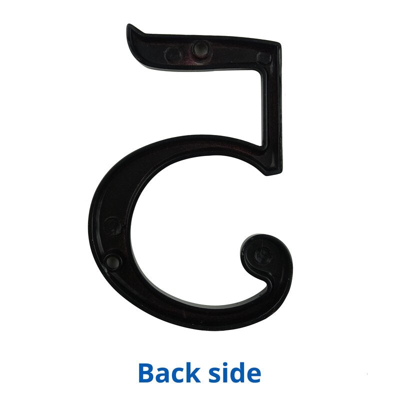 4 Inch (10 cm) House Number,Black Zinc Alloy