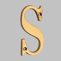 4 Inch (10 cm) Letters House Number, Solid Brass