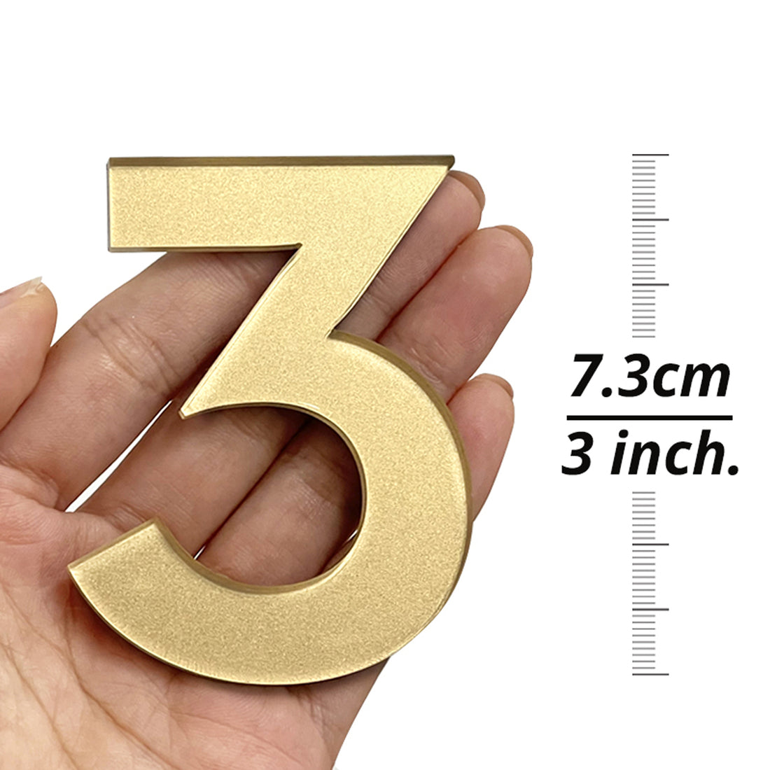 3 inch (7.5 cm) House Number, Acrylic Self Adhesive