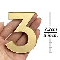 3 inch (7.5 cm) House Number, Acrylic Self Adhesive