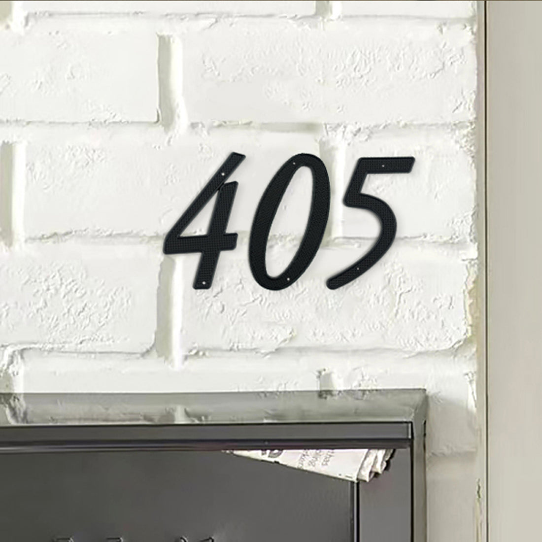 4 Inch (10 cm)  House Number,Black Zinc Alloy