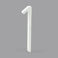5 Inch (12 cm) House Number,White Aluminum Alloy