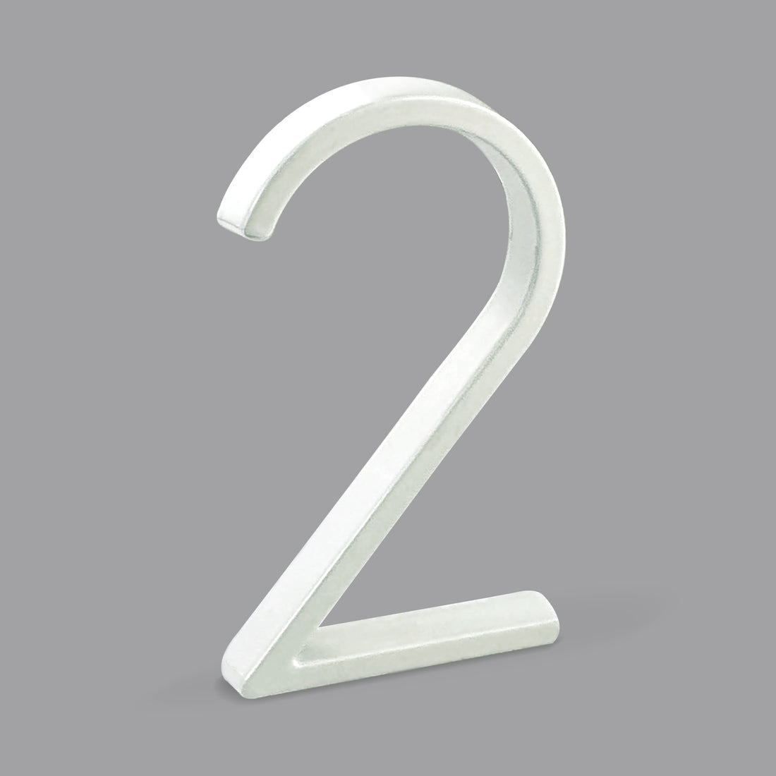 5 Inch (12 cm) House Number,White Aluminum Alloy