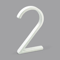 5 Inch (12 cm) House Number,White Aluminum Alloy
