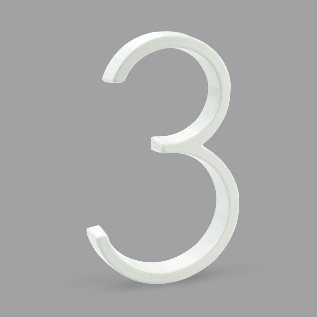 5 Inch (12 cm) House Number,White Aluminum Alloy