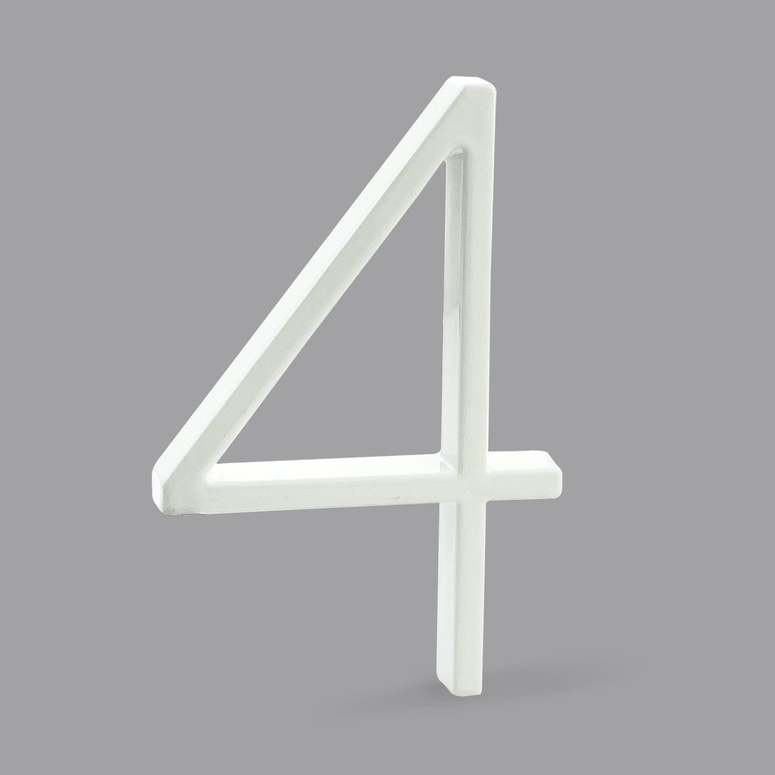 5 Inch (12 cm) House Number,White Aluminum Alloy