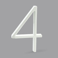 5 Inch (12 cm) House Number,White Aluminum Alloy