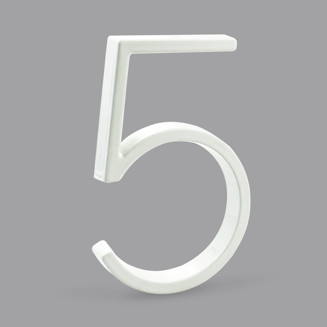 5 Inch (12 cm) House Number,White Aluminum Alloy