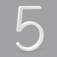 5 Inch (12 cm) House Number,White Aluminum Alloy