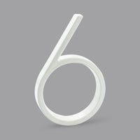 5 Inch (12 cm) House Number,White Aluminum Alloy