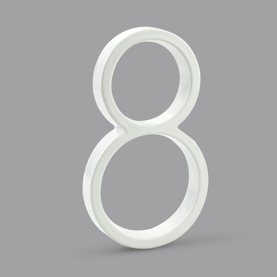 5 Inch (12 cm) House Number,White Aluminum Alloy