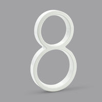 5 Inch (12 cm) House Number,White Aluminum Alloy