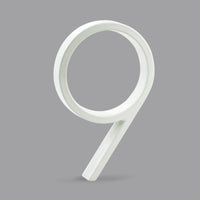 5 Inch (12 cm) House Number,White Aluminum Alloy