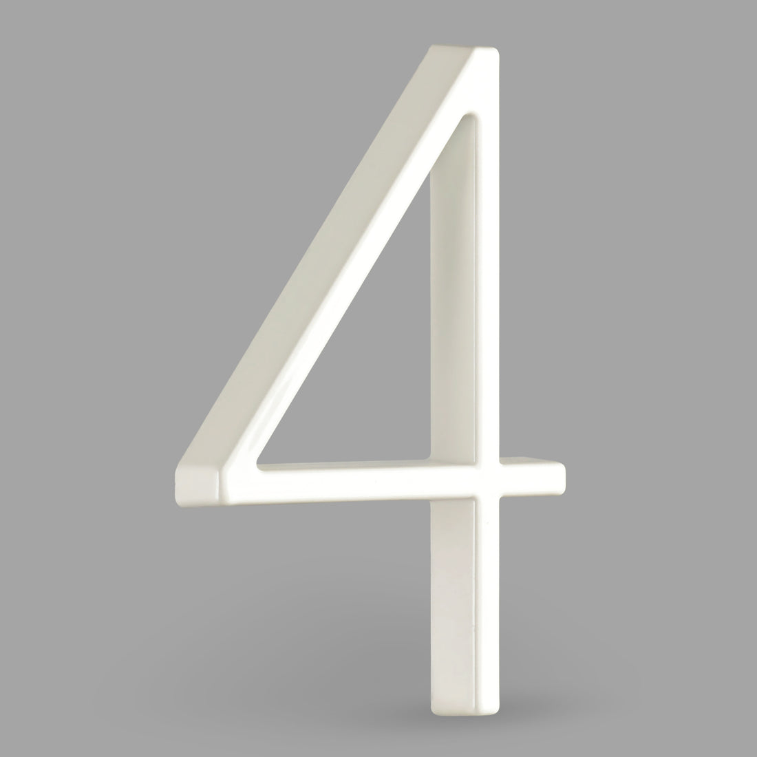 5 Inch (12.5 cm) House Number, White Aluminum Alloy