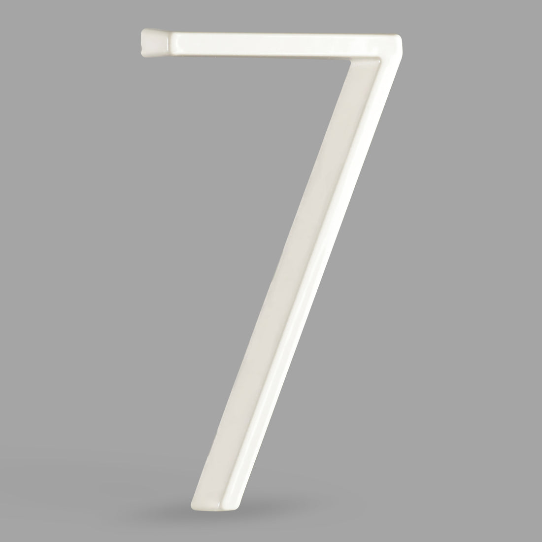 5 Inch (12.5 cm) House Number, White Aluminum Alloy