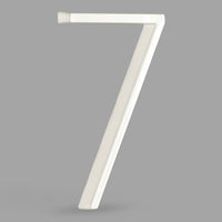 5 Inch (12.5 cm) House Number, White Aluminum Alloy