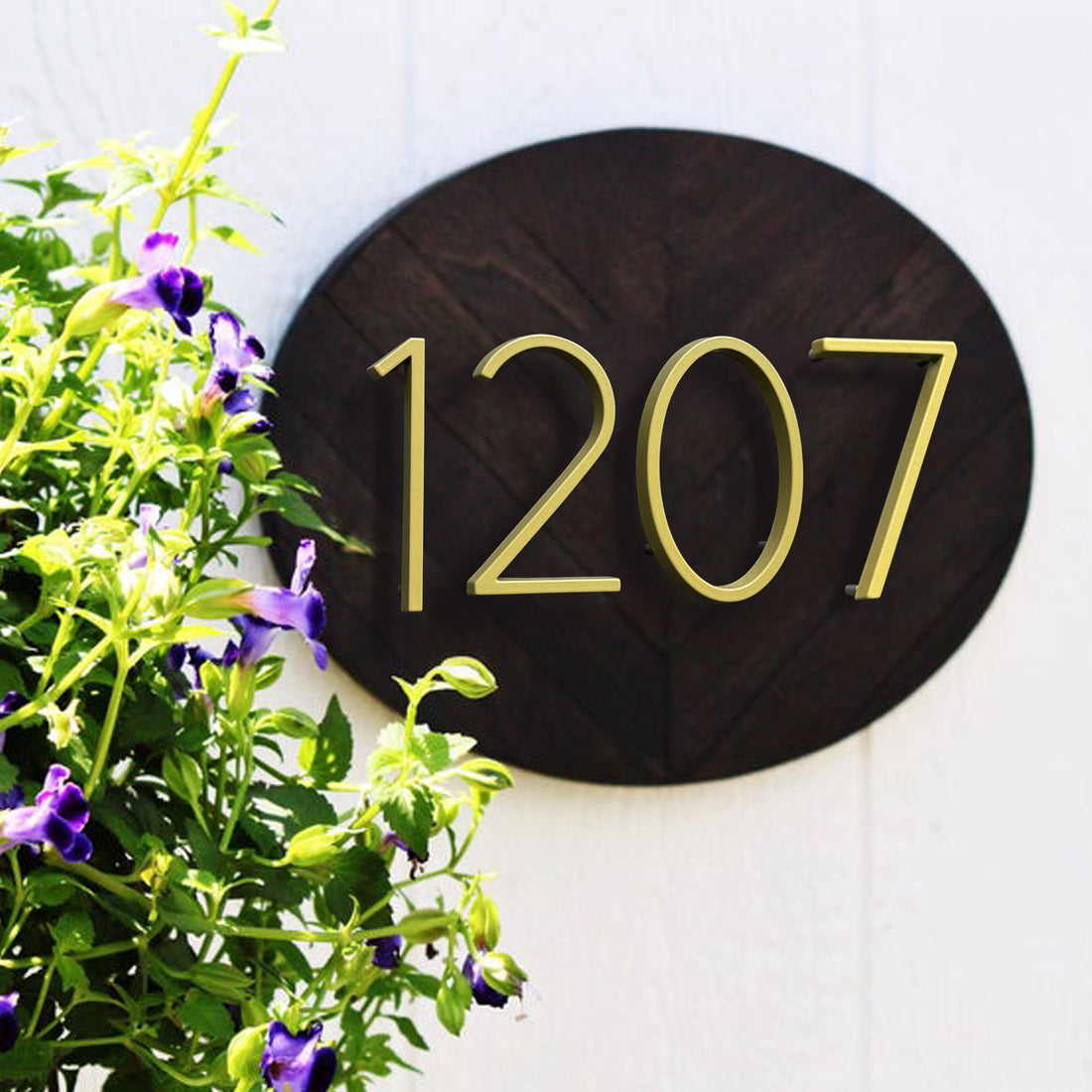 5 Inch (12 cm) House Number, Gloden Zinc Alloy