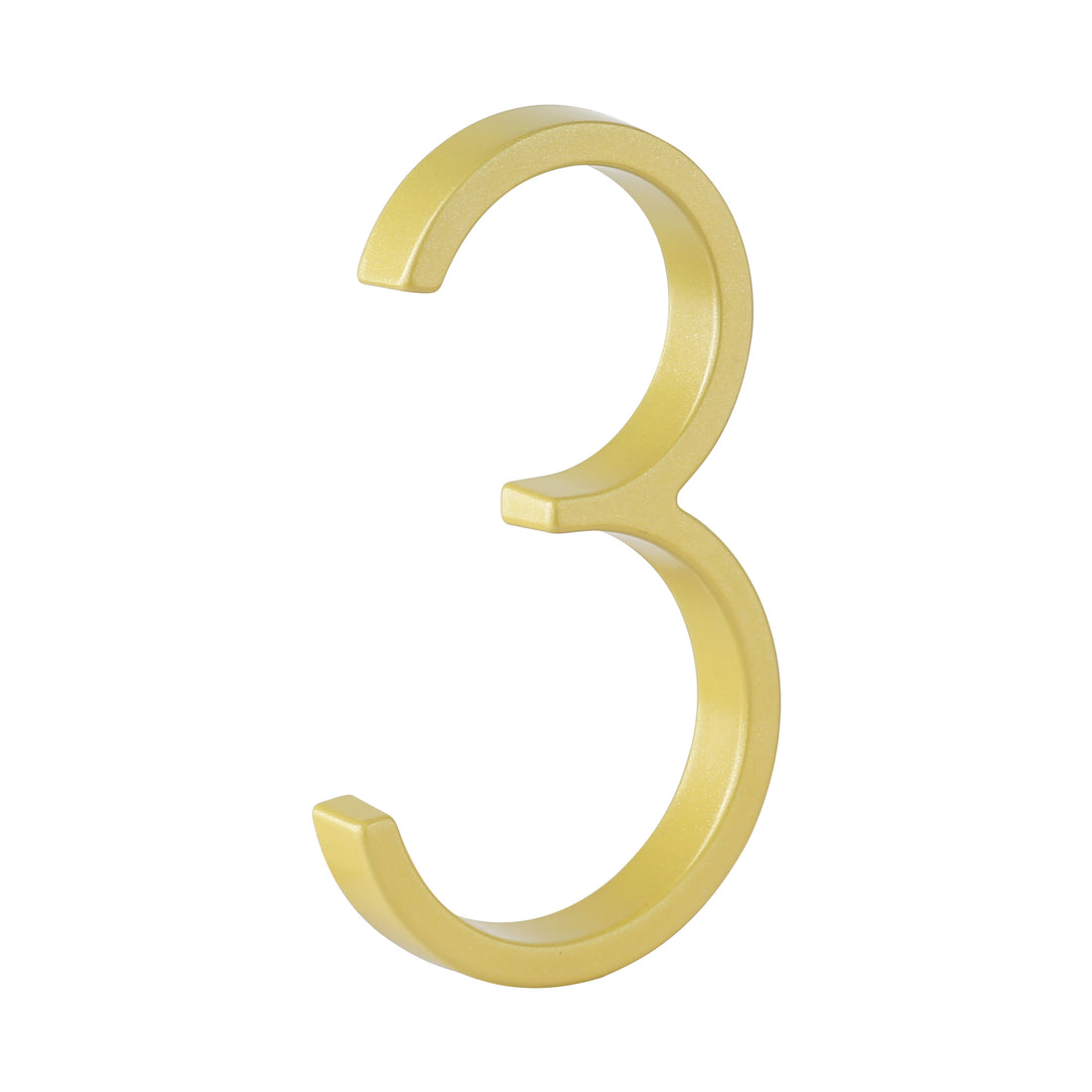 5 Inch (12 cm) House Number, Gloden Zinc Alloy