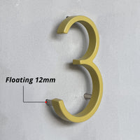 5 Inch (12 cm) House Number, Gloden Zinc Alloy