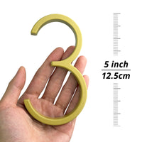 5 Inch (12 cm) House Number, Gloden Zinc Alloy