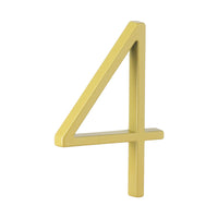 5 Inch (12 cm) House Number, Gloden Zinc Alloy