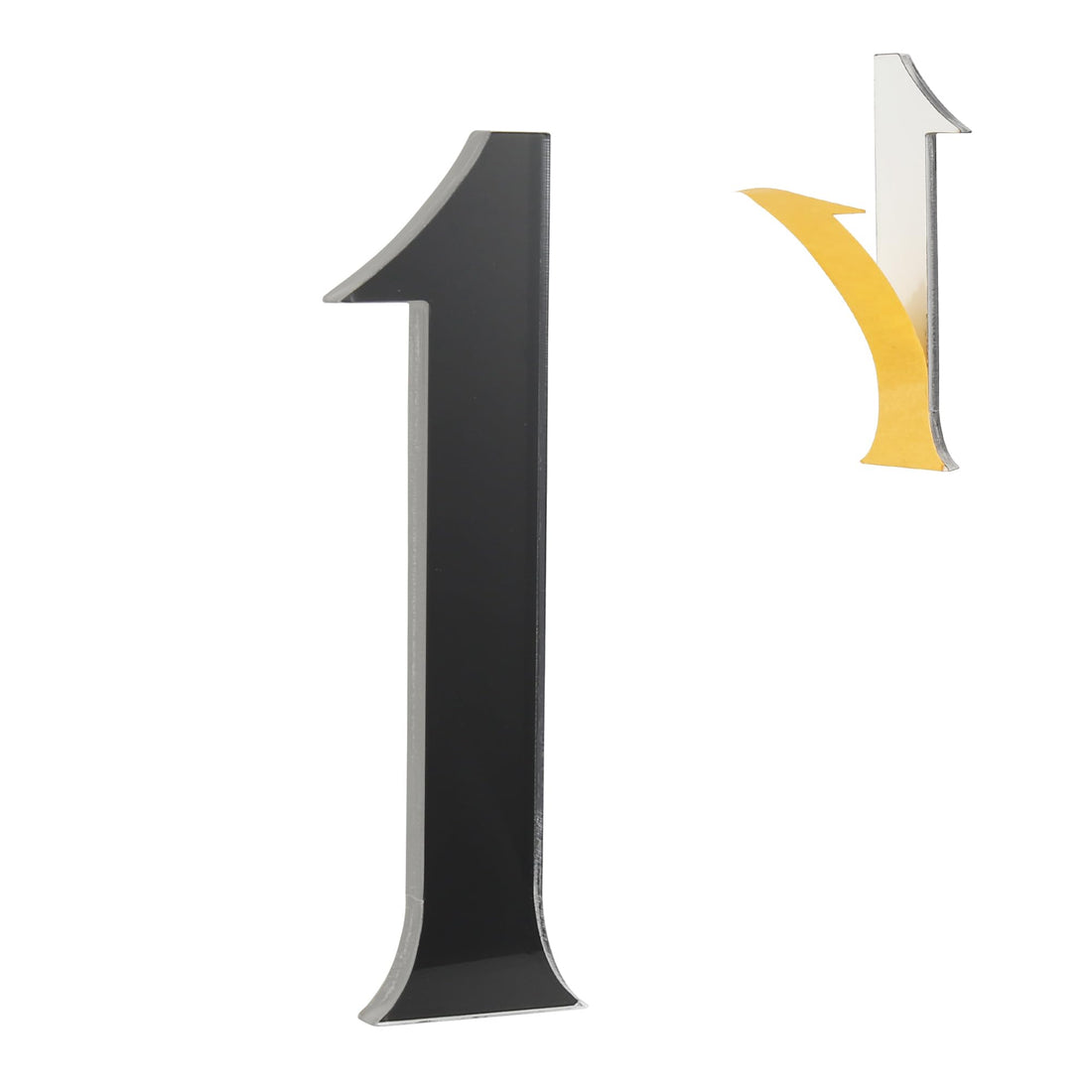 HASWARE 4 Inch Self-Adhesive House Number - Waterproof and Weather Resistant - Easy Installation for Mailbox, Posts, Door