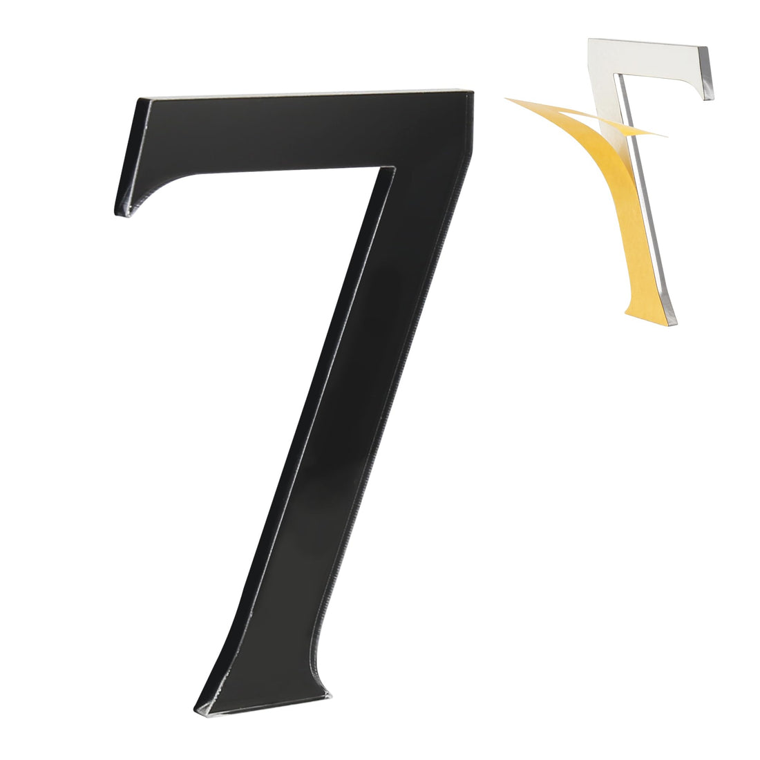 HASWARE 4 Inch Self-Adhesive House Number - Waterproof and Weather Resistant - Easy Installation for Mailbox, Posts, Door