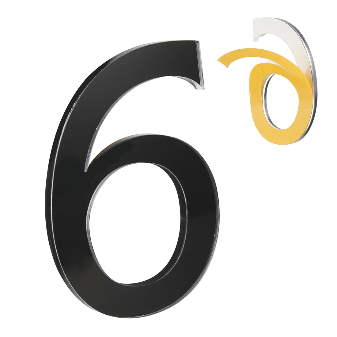 HASWARE 4 Inch Self-Adhesive House Number - Waterproof and Weather Resistant - Easy Installation for Mailbox, Posts, Door
