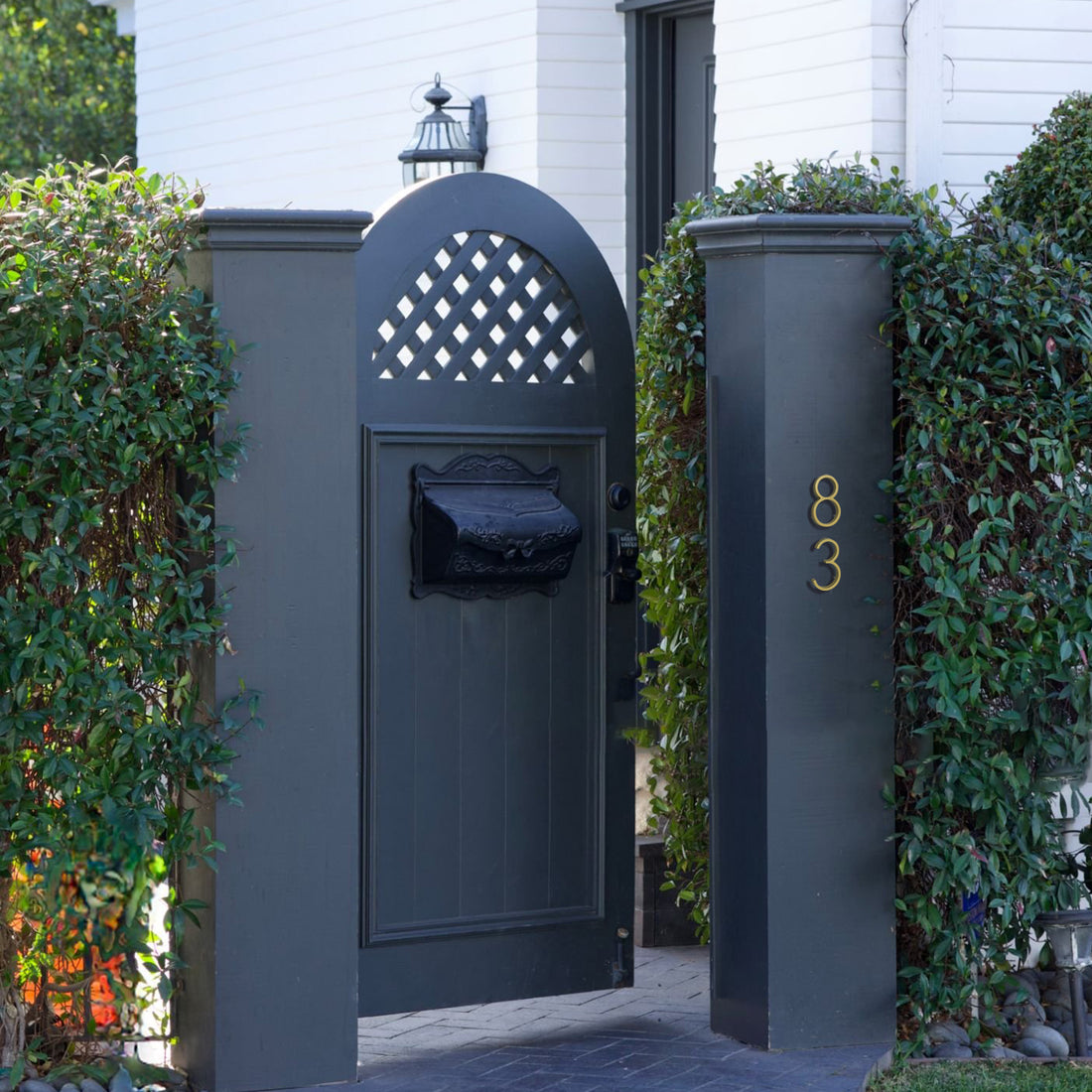 5 Inch (12 cm) House Number, Gloden Zinc Alloy