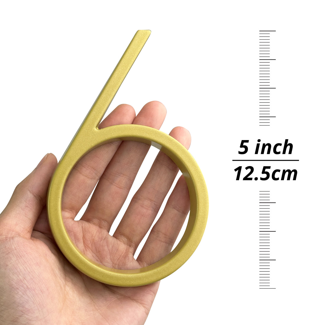 5 Inch (12 cm) House Number, Gloden Zinc Alloy