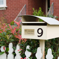 HASWARE 4 Inch Self-Adhesive House Number - Waterproof and Weather Resistant - Easy Installation for Mailbox, Posts, Door