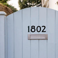 HASWARE 4 Inch Self-Adhesive House Number - Waterproof and Weather Resistant - Easy Installation for Mailbox, Posts, Door