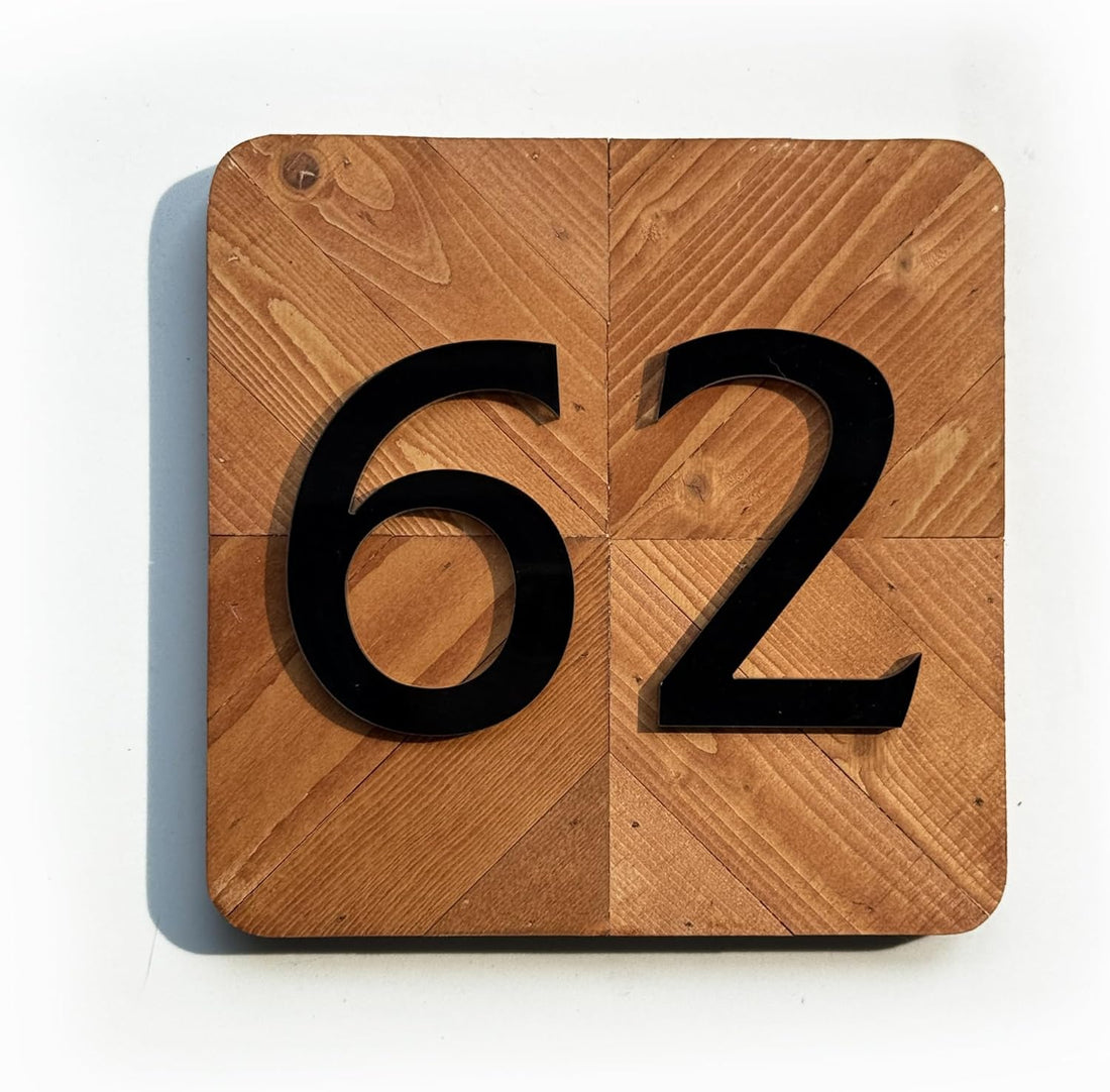 HASWARE 4 Inch Self-Adhesive House Number - Waterproof and Weather Resistant - Easy Installation for Mailbox, Posts, Door