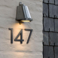 6 Inch (15 cm) House Number, Black Aluminium Alloy