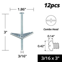 Zinc Plated Steel Toggle Bolt