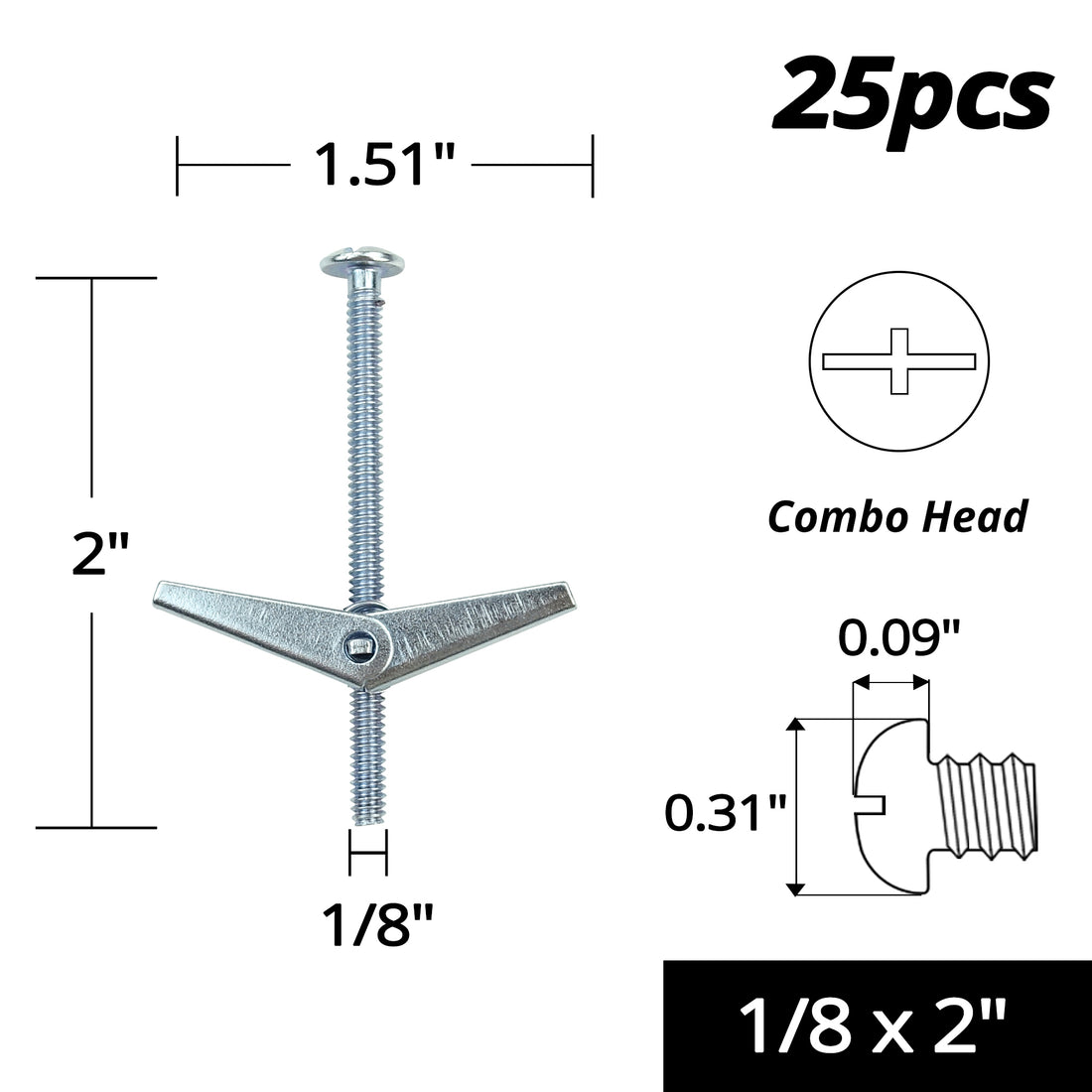 Zinc Plated Steel Toggle Bolt