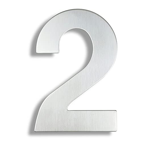 6 Inch (15cm) House Number, 304 Stainless Steel