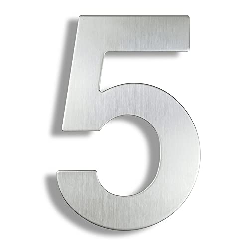 6 Inch (15cm) House Number, 304 Stainless Steel