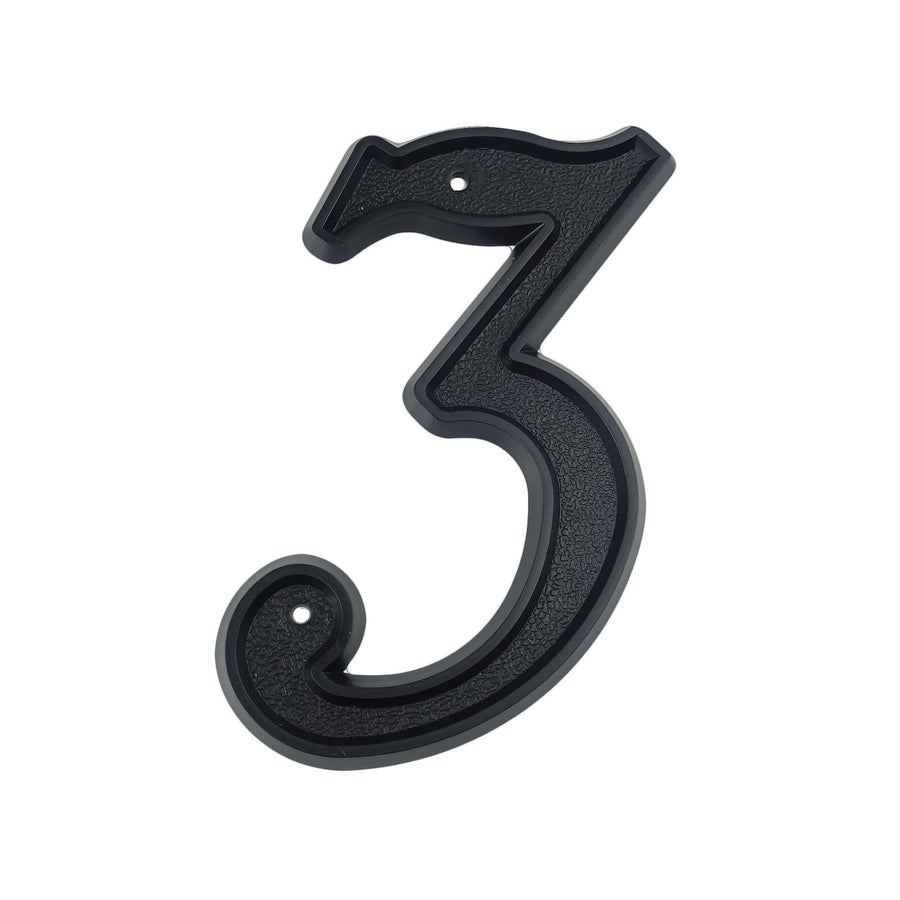 5.5 Inch (13.9 cm) House Number, Black ABS Plastic