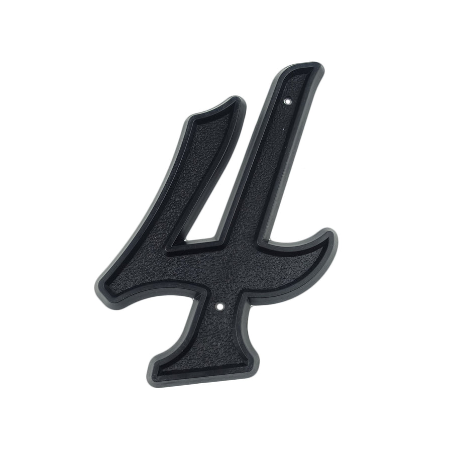 5.5 Inch (13.9 cm) House Number, Black ABS Plastic