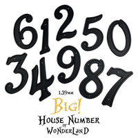 5.5 Inch (13.9 cm) House Number, Black ABS Plastic