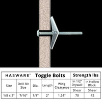 Zinc Plated Steel Toggle Bolt