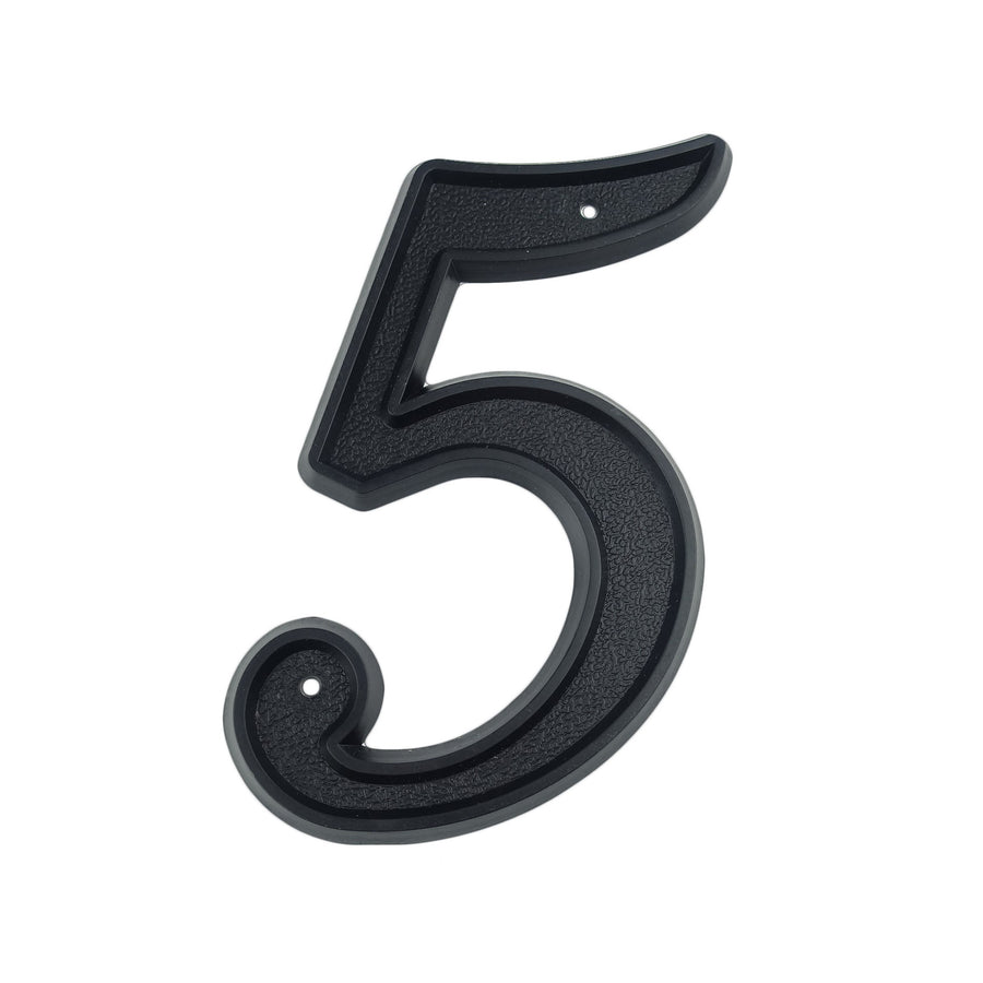 5.5 Inch (13.9 cm) House Number, Black ABS Plastic