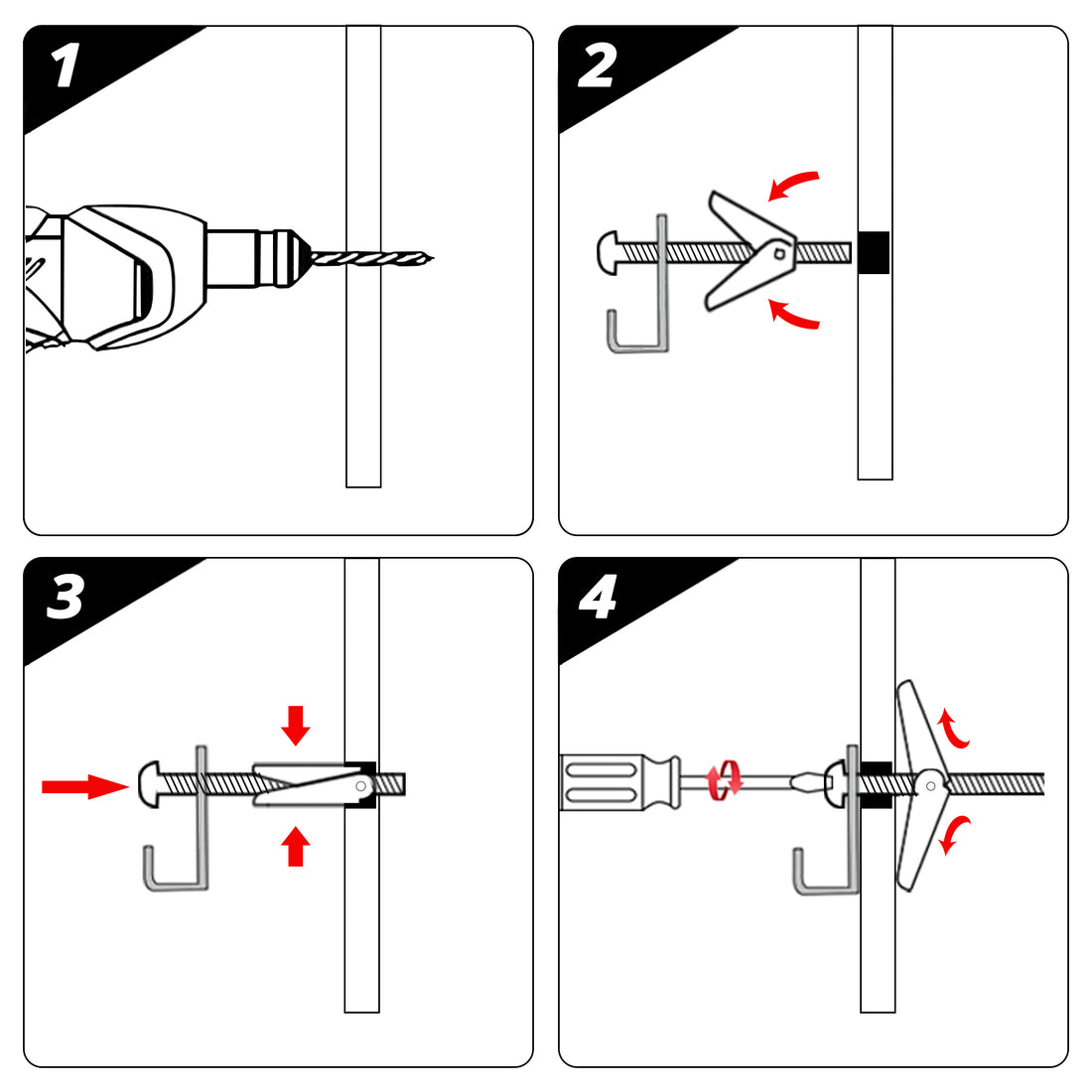 Zinc Plated Steel Toggle Bolt